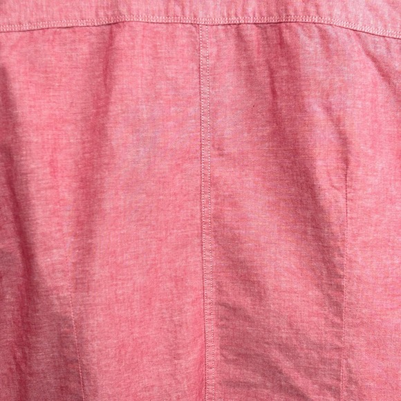 LL Bean Womens‎ 2X Sun Washed Red Cotton Long Sleeve Button Up Shirt Relaxed Fit - Picture 10 of 12